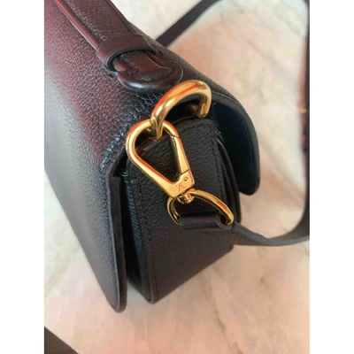 Pre-owned Louis Vuitton Vivienne Leather Handbag In Black