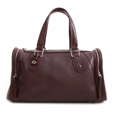 Pre-owned Delvaux Burgundy Leather Handbag