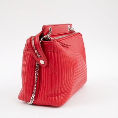 Pre-owned Fendi Dot Com Red Leather Handbag