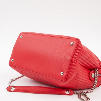 Pre-owned Fendi Dot Com Red Leather Handbag