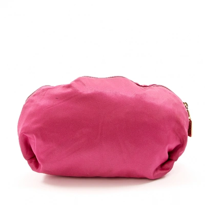 Pre-owned Moschino Cloth Clutch Bag In Pink