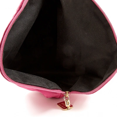 Pre-owned Moschino Cloth Clutch Bag In Pink