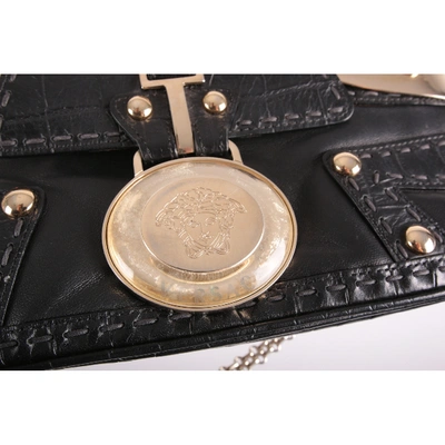 Pre-owned Versace Leather Mini Bag In Black