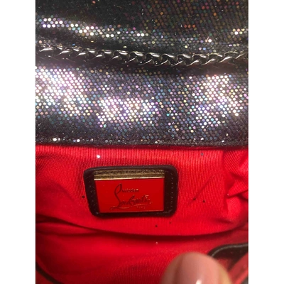 Pre-owned Christian Louboutin Sweet Charity Glitter Handbag In Black