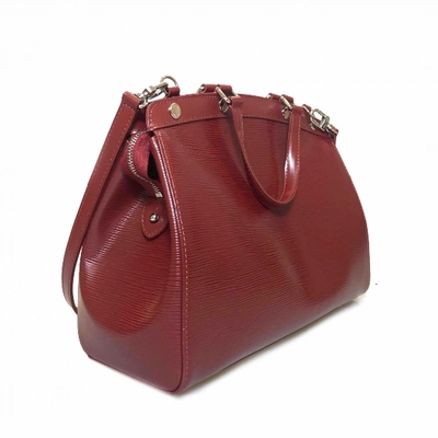 Pre-owned Louis Vuitton Bréa Leather Bag In Red