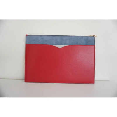 Pre-owned Olympia Le-tan Red Leather Clutch Bag