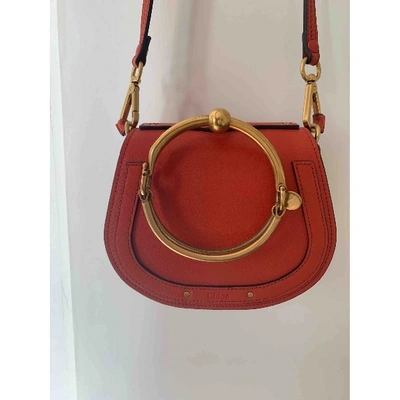 Pre-owned Chloé Bracelet Nile Orange Leather Handbag