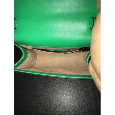 Pre-owned Gucci Sylvie Leather Crossbody Bag In Green