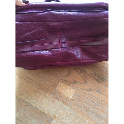 Pre-owned Chloé Paraty Leather Handbag In Burgundy