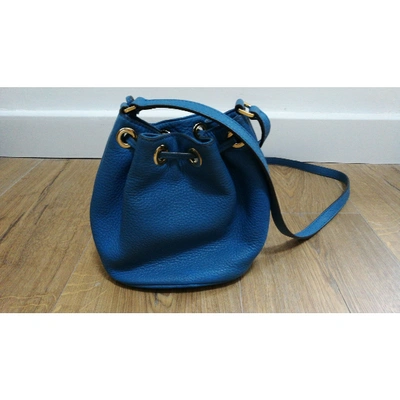 Pre-owned Michael Kors Leather Handbag In Blue