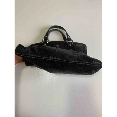 Pre-owned Hogan Cloth Handbag In Black