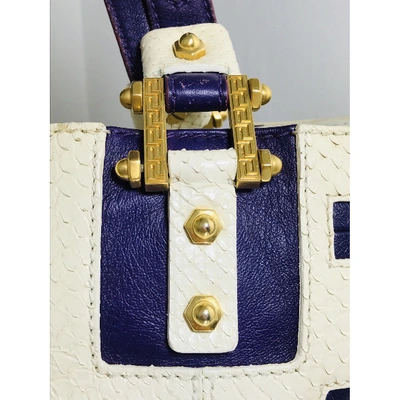 Pre-owned Versace Leather Handbag In Beige