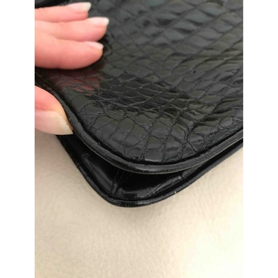 Pre-owned Gucci Black Crocodile Handbag