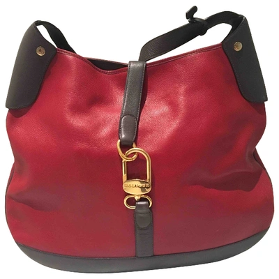 Pre-owned Delvaux Red Leather Handbag