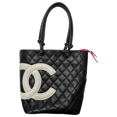 chanel purse black leather handbag