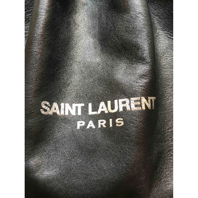 Pre-owned Saint Laurent Teddy Black Leather Handbag