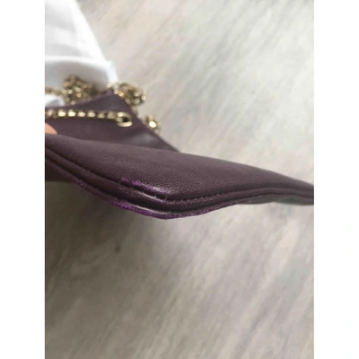 Pre-owned Givenchy Leather Handbag In Purple