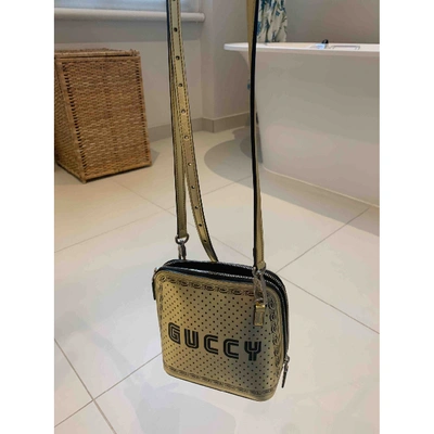 Pre-owned Gucci Guccy Minibag Gold Leather Handbag