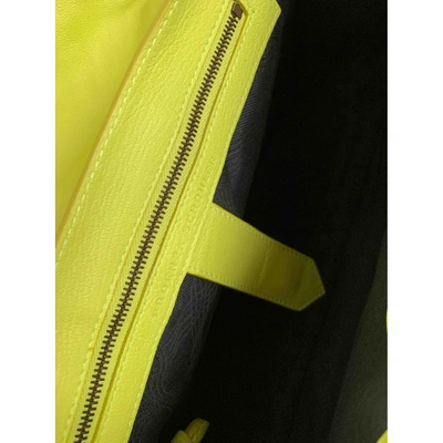 Pre-owned Proenza Schouler Ps1 Large Yellow Leather Handbag