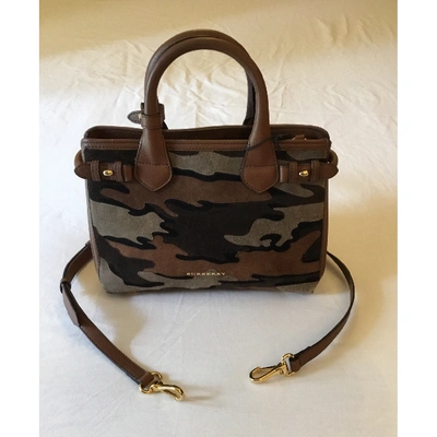 Pre-owned Burberry The Banner  Handbag In Brown