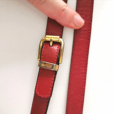 Pre-owned Emilio Pucci Cloth Crossbody Bag In Red