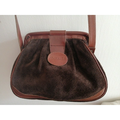 Pre-owned Bruno Magli Leather Handbag In Brown