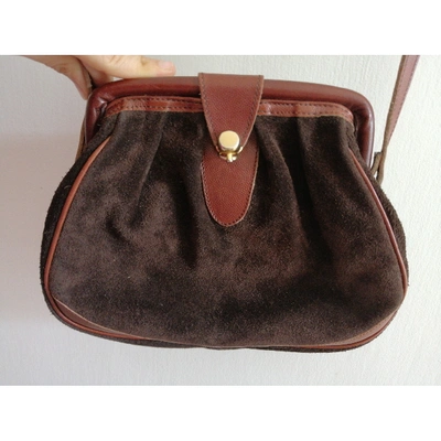 Pre-owned Bruno Magli Leather Handbag In Brown