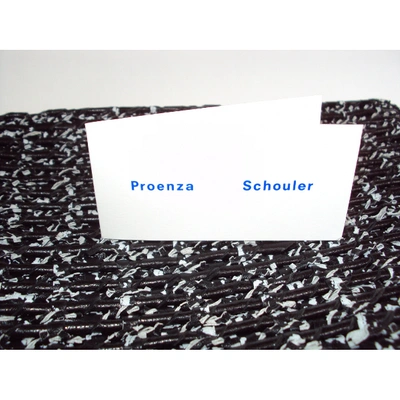 Pre-owned Proenza Schouler Lunch Leather Clutch Bag In Black