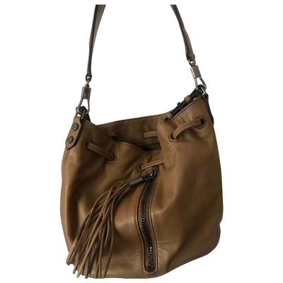 Pre-owned Elizabeth And James Leather Crossbody Bag In Camel