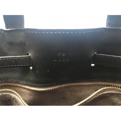 Pre-owned Pb 0110 Leather Handbag In Black