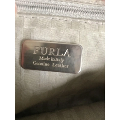 Pre-owned Furla Leather Handbag In Gold