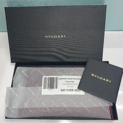 Pre-owned Bulgari Burgundy Leather Clutch Bag