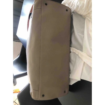 Pre-owned Balenciaga Blackout Leather Handbag In Grey