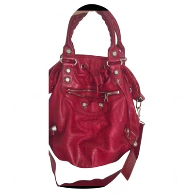 Pre-owned Balenciaga Day  Leather Handbag In Red