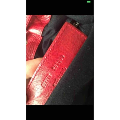 Pre-owned Balenciaga Day  Leather Handbag In Red