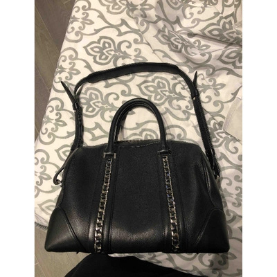 Pre-owned Givenchy Lucrezia Leather Bowling Bag In Black