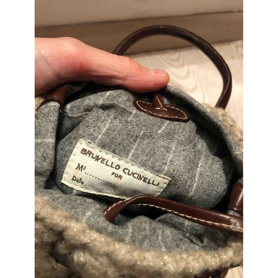 Pre-owned Brunello Cucinelli Beige Wool Handbag