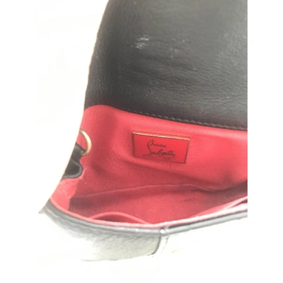 Pre-owned Christian Louboutin Sweet Charity Leather Crossbody Bag In Black