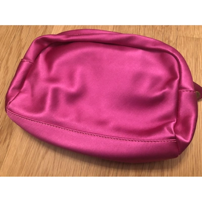 Pre-owned Jimmy Choo Silk Clutch Bag In Pink