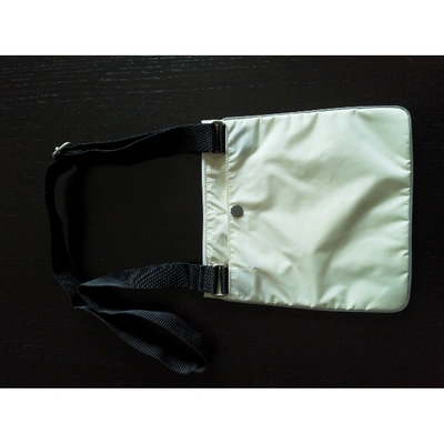 Pre-owned Belstaff Cloth Clutch Bag In White