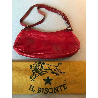 Pre-owned Il Bisonte Leather Mini Bag In Red