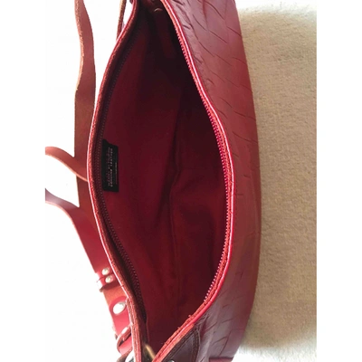 Pre-owned Il Bisonte Leather Mini Bag In Red