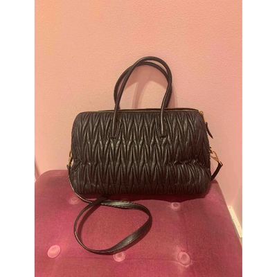 Pre-owned Miu Miu Black Leather Handbags