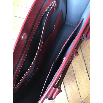 Pre-owned Bulgari Leather Handbag In Burgundy