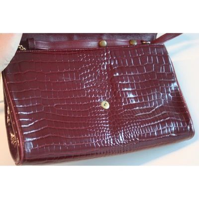 Pre-owned Courrèges Burgundy Leather Clutch Bag