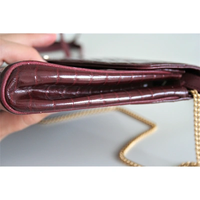 Pre-owned Courrèges Burgundy Leather Clutch Bag