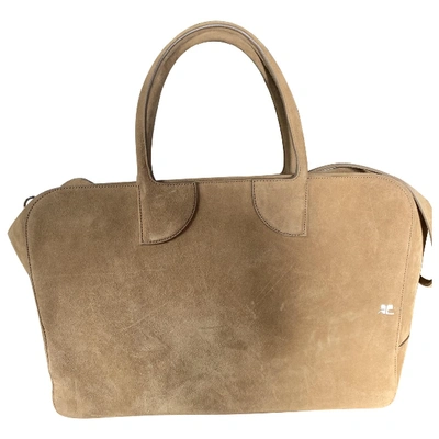 Pre-owned Courrèges Camel Suede Travel Bag