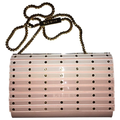 Pre-owned Elie Saab Leather Handbag In Pink