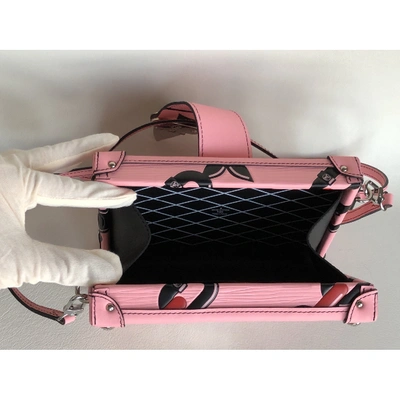 Pre-owned Louis Vuitton Petit Malle Pink Leather Handbag