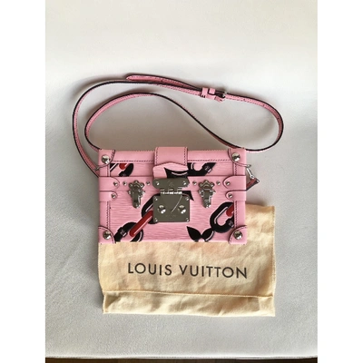 Pre-owned Louis Vuitton Petit Malle Pink Leather Handbag